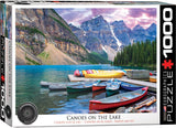 Canoes on the Lake - Lake Louise | HDR Photography | Eurographics | 1000 Pieces | Jigsaw Puzzle - Puzzles +
