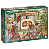 Christmas Puppies - Debbie Cook | Falcon | 500 Pieces | Jigsaw Puzzle - Puzzles +