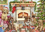 Christmas Puppies - Debbie Cook | Falcon | 500 Pieces | Jigsaw Puzzle - Puzzles +