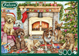 Christmas Puppies - Debbie Cook | Falcon | 500 Pieces | Jigsaw Puzzle - Puzzles +