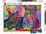 Devoted 2 Cats - Jolly Pets | Dean Russo | Heye | 1000 Pieces | Jigsaw Puzzle - Puzzles +