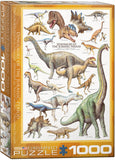 Dinosaurs of the Jurassic Period - Natural History Charts | Eurographics | 1000 Pieces | Jigsaw Puzzle - Puzzles +