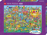 Doodle Village - Jon Burgerman | Pens are my Friends | Heye | 1000 Pieces | Jigsaw Puzzle - Puzzles +