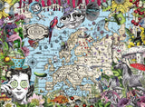European Map - Quirky Circus | Ravensburger | 500 Pieces | Jigsaw Puzzle - Puzzles +