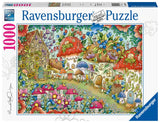 Floral Mushroom Houses - Hanna Karlzon | Ravensburger | 1000 Pieces | Jigsaw Puzzle - Puzzles +