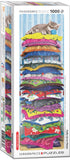 Fluffy Cat on Pillows | Eurographics | 1000 Pieces | Panorama Jigsaw Puzzle - Puzzles +