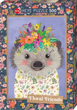 Funny Hedgehog - Floral Friends | Mia Charro | Heye | 500 Pieces | Jigsaw Puzzle - Puzzles +