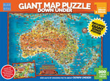 Giant Map Puzzle - Down Under | Blue Opal | 300 Pieces | Jigsaw Puzzle - Puzzles +