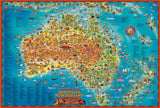 Giant Map Puzzle - Down Under | Blue Opal | 300 Pieces | Jigsaw Puzzle - Puzzles +