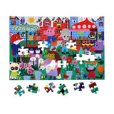 Green Market - Monika Forsberg | Eeboo | 100 Pieces | Jigsaw Puzzle - Puzzles +
