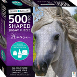 Horse - Jigsaw Gallery | Hinkler | 500 Pieces | Shaped Jigsaw Puzzle - Puzzles +
