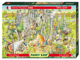 Jurassic Habitat - Funky Zoo | Marino Degano | Heye | 1000 Pieces | Jigsaw Puzzle - Puzzles +