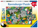 Koalas and Sloths | Ravensburger | 2 x 24 Pieces | Jigsaw Puzzle - Puzzles +
