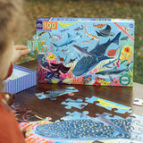 Love Of Sharks - Uta Krugmann | Eeboo | 100 Pieces | Jigsaw Puzzle - Puzzles +