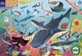 Love Of Sharks - Uta Krugmann | Eeboo | 100 Pieces | Jigsaw Puzzle - Puzzles +