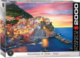 Manarola at Dusk - Italy | Eurographics | 2000 Pieces | Jigsaw Puzzle - Puzzles +