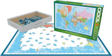 Map of the World - Maps & Flags | Eurographics | 1000 Pieces | Jigsaw Puzzle - Puzzles +