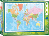 Map of the World - Maps & Flags | Eurographics | 1000 Pieces | Jigsaw Puzzle - Puzzles +