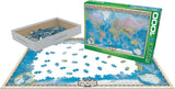 Map of the World - Maps & Flags | Eurographics | 1000 Pieces | Jigsaw Puzzle - Puzzles +