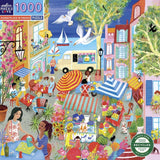 Marketplace in France - Uta Krogmann | Eeboo | 1000 Pieces | Jigsaw Puzzle - Puzzles +