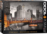 Michigan Avenue - Chicago | Eurographics | 1000 Pieces | Jigsaw Puzzle - Puzzles +
