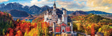 Neuschwanstein Castle in Autumn | Eurographics | 1000 Pieces | Panorama Jigsaw Puzzle - Puzzles +