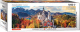 Neuschwanstein Castle in Autumn | Eurographics | 1000 Pieces | Panorama Jigsaw Puzzle - Puzzles +