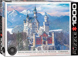 Neuschwanstein Castle in Winter - Germany | HDR Photography | Eurographics | 1000 Pieces | Jigsaw Puzzle - Puzzles +