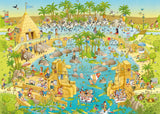 Nile Habitat - Funky Zoo | Marino Degano | Heye | 1000 Pieces | Jigsaw Puzzle - Puzzles +