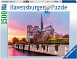 Picturesque Notre Dame | Ravensburger | 1500 Pieces | Jigsaw Puzzle - Puzzles +