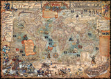 Pirate World - Map Art | Rajko Zigic | Heye | 2000 Pieces | Jigsaw Puzzle - Puzzles +