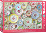 Plate Collection - Vintage Tea Set Collection | Eurographics | 1000 Pieces | Jigsaw Puzzle - Puzzles +