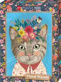 Pretty Feline - Floral Friends | Mia Charro | Heye | 1000 Pieces | Jigsaw Puzzle - Puzzles +