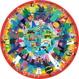 Rainbow Heroes | Gibsons | 500 Pieces | Circular Jigsaw Puzzle - Puzzles +