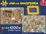 Rembrandt's Studio & Trip To The Museum | Jan Van Haasteren | Jumbo | 2 X 1000 Pieces | Jigsaw Puzzle - Puzzles +