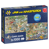 Safari & The Storm | Jan van Haasteren | Jumbo | 2 X 1000 Pieces | Jigsaw Puzzle - Puzzles +