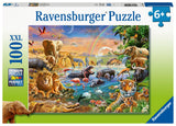 Savanna Jungle Waterhole | Ravensburger | 100 XXL Pieces | Jigsaw Puzzle - Puzzles +