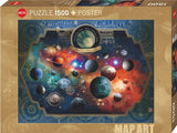 Space World - Map Art | Andre Sanchez | Heye | 1500 Pieces | Jigsaw Puzzle - Puzzles +
