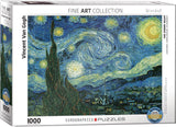 Starry Night - Vincent Van Gogh | Fine Art Collection | Eurographics | 1000 Pieces | Jigsaw Puzzle - Puzzles +