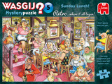 Sunday Lunch! - Mystery No.5 | Wasgij? Retro | Jumbo | 1000 Pieces | Jigsaw Puzzle - Puzzles +