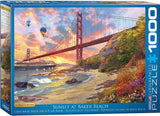 Sunset at Baker Beach - Dominic Davison | Artist Series | Eurographics | 1000 Pieces | Jigsaw Puzzle - Puzzles +