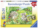 Sweet Koalas and Panda | Ravensburger | 2 x 24 Pieces | Jigsaw Puzzle - Puzzles +
