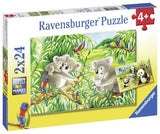 Sweet Koalas and Panda | Ravensburger | 2 x 24 Pieces | Jigsaw Puzzle - Puzzles +