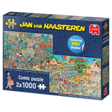 The Music Shop & Holiday Jitters | Jan van Haasteren | Jumbo | 2 X 1000 Pieces | Jigsaw Puzzle - Puzzles +