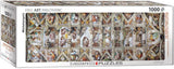The Sistine Chapel Ceiling - Michelangelo | Fine Art Collection | Eurographics | 1000 Pieces | Panorama Jigsaw Puzzle - Puzzles +