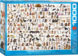 The World of Dogs - Animal Charts | Eurographics | 1000 Pieces | Jigsaw Puzzle - Puzzles +