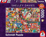 Vintage Board Games - Shelley Davies | Schmidt | 1000 Pieces | Jigsaw Puzzle - Puzzles +