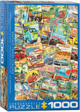 Vintage Travel Collage - Vintage Art Collages | Eurographics | 1000 Pieces | Jigsaw Puzzle - Puzzles +