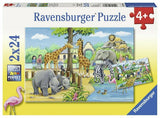 Welcome To The Zoo | Ravensburger | 2 x 24 Pieces | Jigsaw Puzzle - Puzzles +