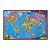 World Map - Saxton Freymann | Eeboo | 100 Pieces | Jigsaw Puzzle - Puzzles +